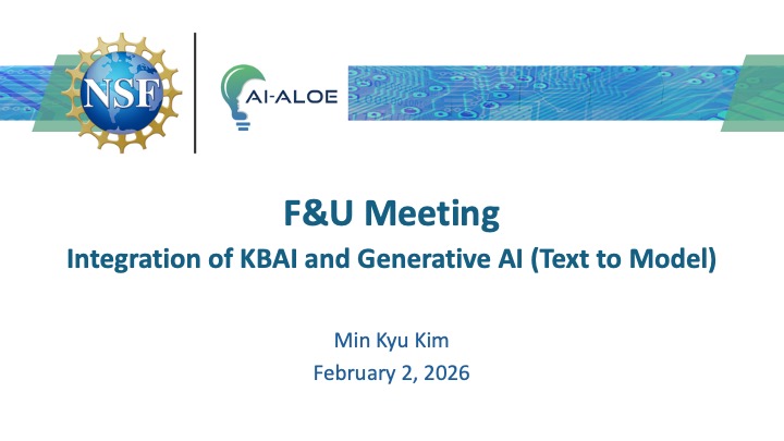 Dr. Kim presented a talk for the NSF AI ALOE Virtual Discussions