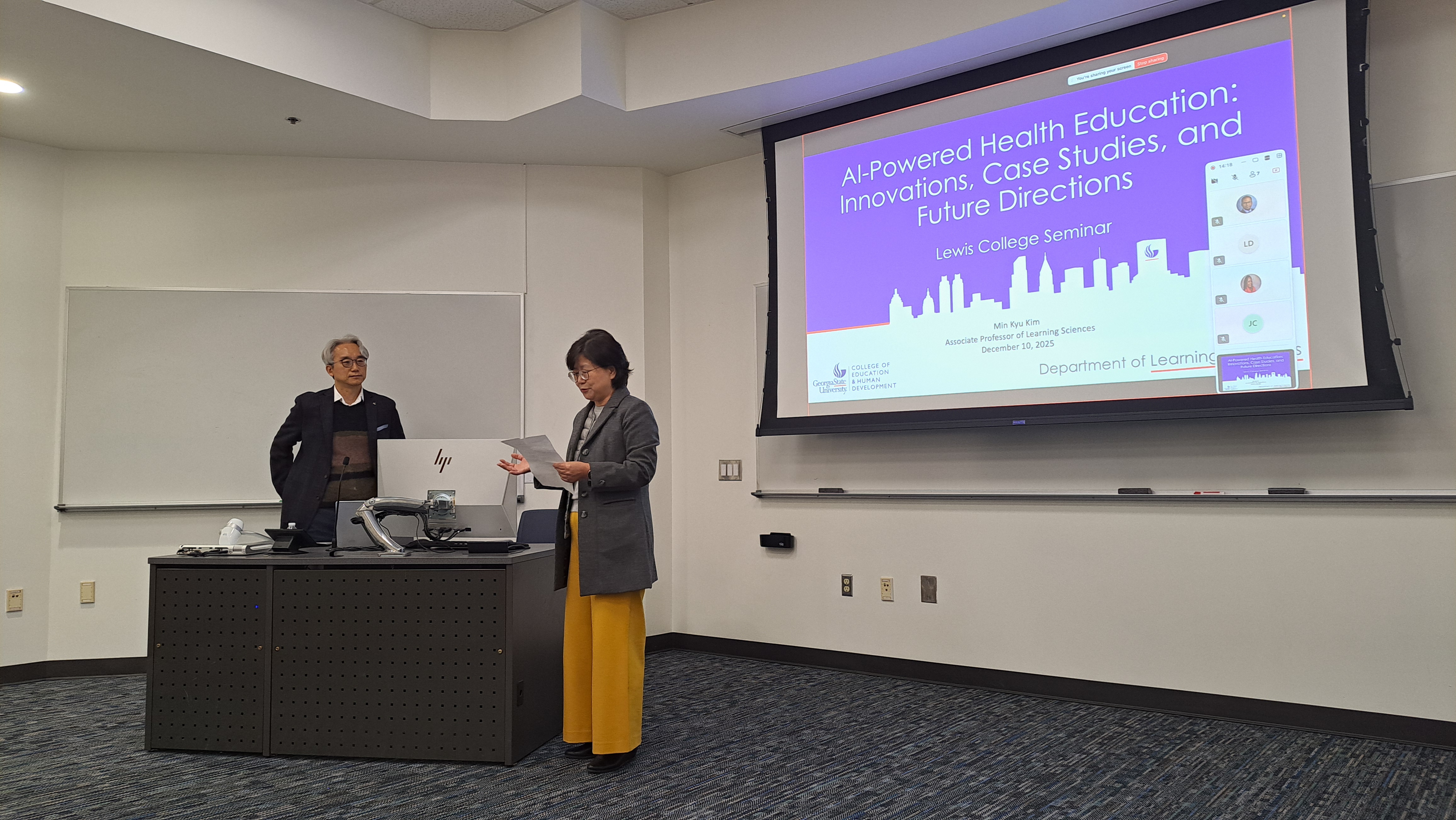 Dr. Kim was invited to present a talk for the Lewis College Seminar Series.